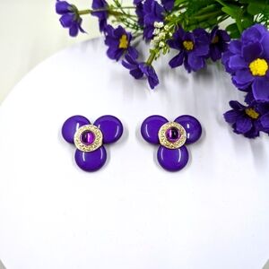 Purple Crystal Vintage Sweater / Shoe Clips